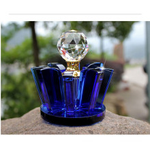 High quality blue crystal perfume bottle for gift and decoration favors CP-007